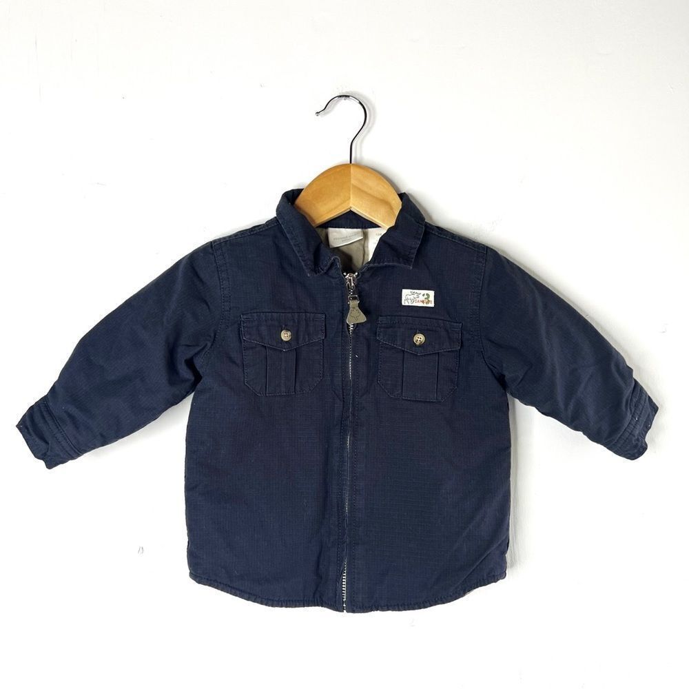 Second Step Navy Zip Up Coat